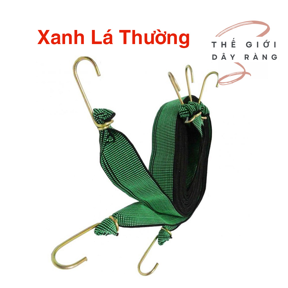 Dây thun dẹp xanh lá loại thường dài 2M